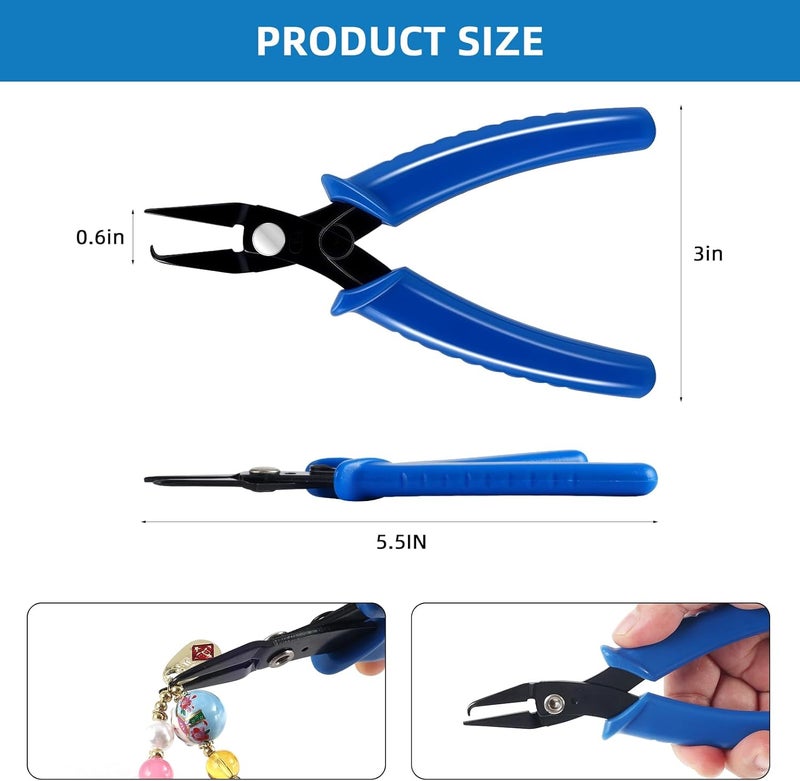 URSKYTOUS Split Ring Pliers Jewelry Making Tools Jump Ring Opener Tool Keychain Pliers for Opening Split Rings Jump Rings Jewelry Plier for Bracelet Fishing Beading DIY Craft Jewelry Making Supplies - Image 2